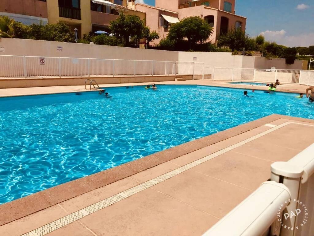 Studio Vue Mer Avec Piscine Et Terrain De Tennis Sausset-les-Pins Eksteriør bilde